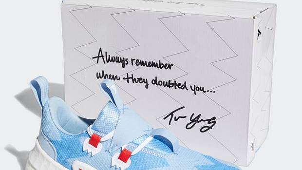 Image of the ICEE colorway of the Adidas Trae Young 1