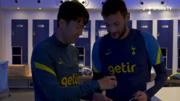 Heung-Min Son Giving FIFA 22 Cards to teammates
