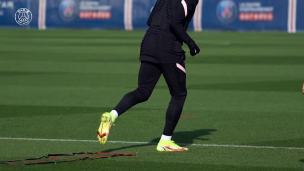 Kylian Mbappé's training session before the match against Angers