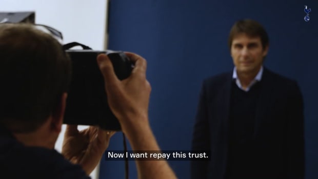 Antonio Conte's first interview as Tottenham Hotspur manager