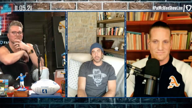 Aaron Rodgers on the Pat McAfee show discussing COVID-19 vaccinations