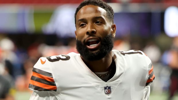 Odell Beckham Jr. on the field for the Browns.