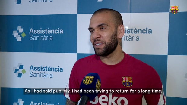 Dani Alves speaks as a new FC Barcelona player
