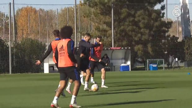 Eden Hazard trained with the group