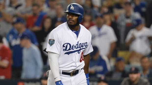 Yasiel Puig with the Dodgers in 2018.