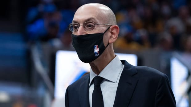 NBA commissioner Adam Silver during the second quarter between the Golden State Warriors and the LA Clippers at Chase.