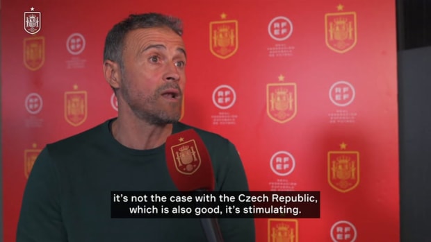 Luis Enrique reacts to Spain’s UEFA Nations League draw