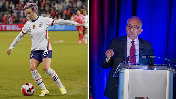 Megan Rapinoe and Carlos Cordeiro.