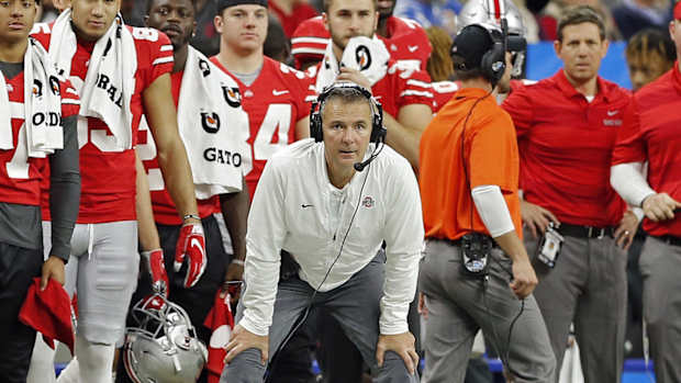 Urban Meyer coaching Ohio State.