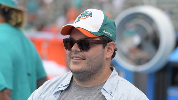 Josh Gad at a Dolphins game.