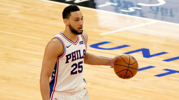 Ben Simmons playing for the 76ers.