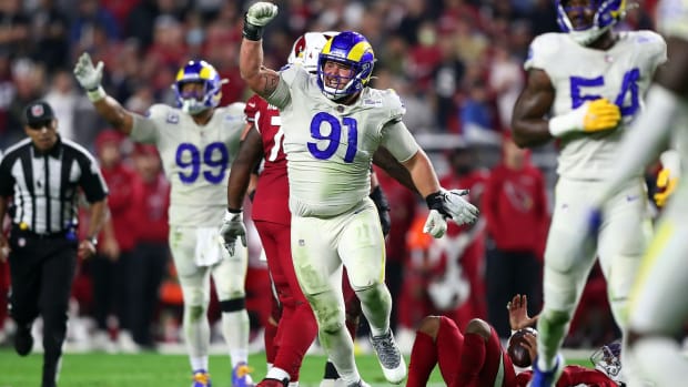 Ex-Husky Greg Gaines and the Rams will meet Arizona again on Monday.
