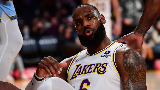 LeBron James playing for the Lakers.