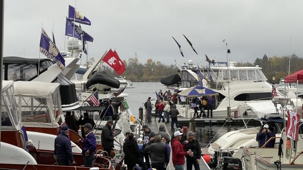 Apple Cup boat moorage and partying in November.
