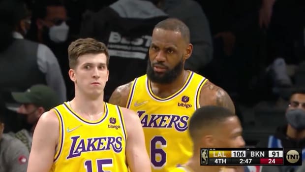 Lakers Austin Reaves and LeBron James