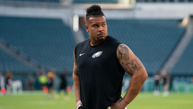 Brandon Brooks with the Eagles.
