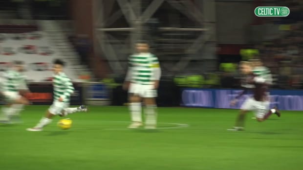 Unique angle: Reo Hatate's superb first goal for Celtic