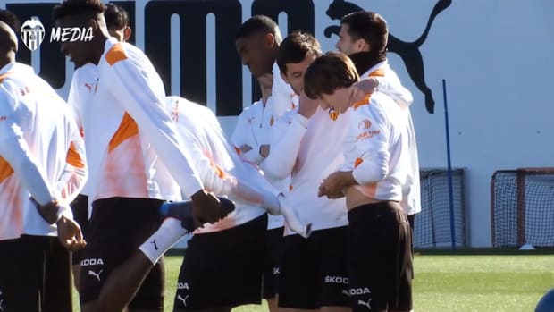 Bryan Gil trains with Valencia as they prepare for Copa del Rey quarter-final