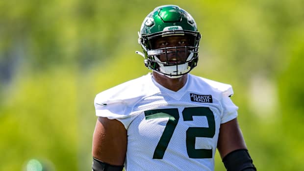 Cameron Clark playing for the Jets.