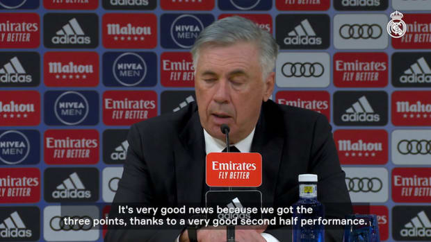 Carlo Ancelotti: 'The team produced a good performance and we got the three points'