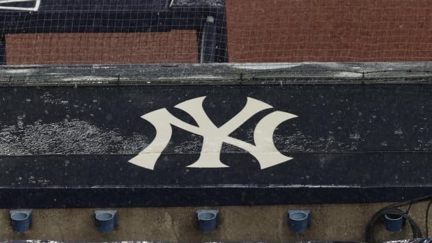 Yankees logo at Yankee Stadium