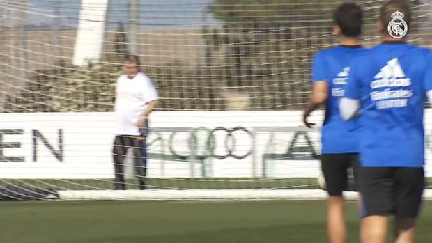 Rodrygo in the session of fitness and ball work at Real Madrid City