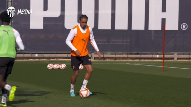 Valencia’s last training before semi-final first leg vs Athletic
