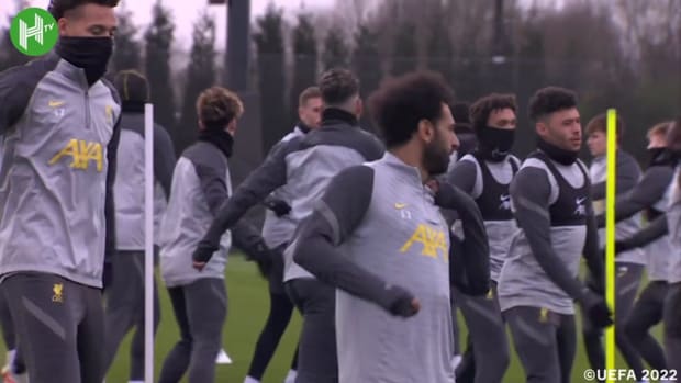 Salah and Alisson in training ahead of Inter clash