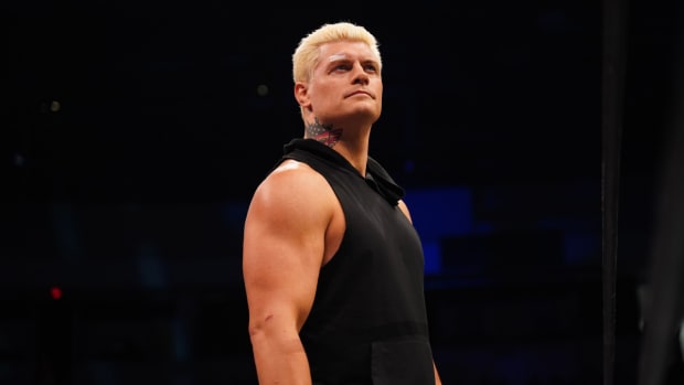 Closeup of Cody Rhodes at an AEW event