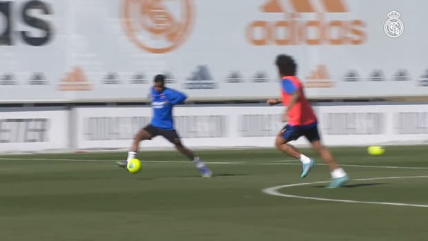Rodrygo in the first training session of the week