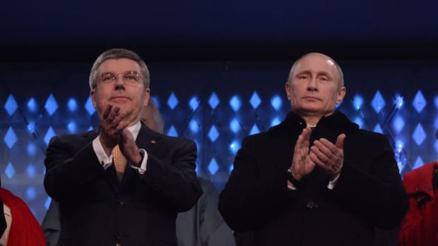 IOC president Bach continued to allow Russian athletes to compete in the Olympics despite Russia's participation in a systemic doping operation during the 2014 Winter Games. President Putin denied any wrongdoing.