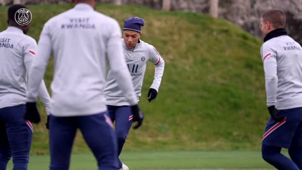 Kylian Mbappé ’s focus in training session with PSG