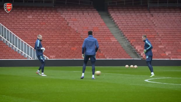 Arsenal stars train at Emirates before Watford test