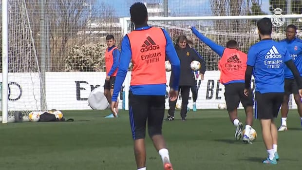 Rodrygo in the final training session ahead of Real Sociedad clash