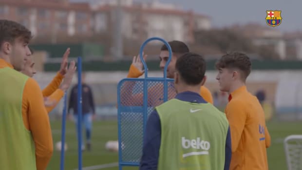 Barça players show great synergy in training