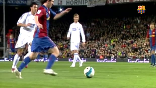 Messi's first El Clásico hat-trick