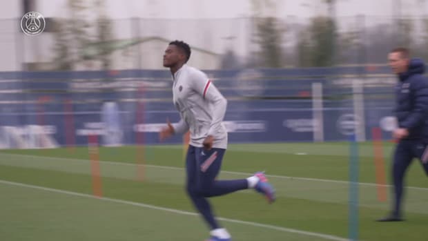 Nuno Mendes ’s focus in training session with PSG 