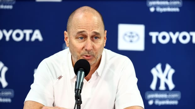Yankees GM Brian Cashman speaks in press conference