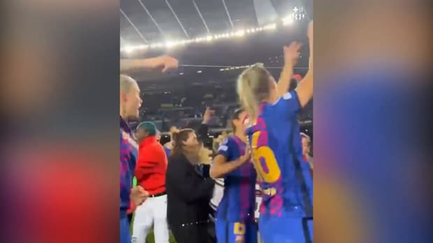 FC Barcelona Women's huge celebrations after historic night