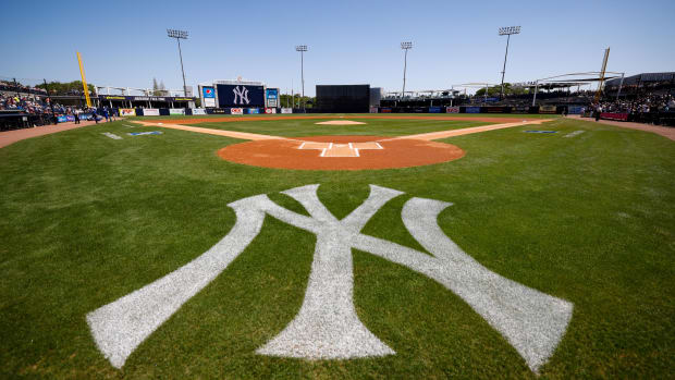 New York Yankees logo at George M. Steinbrenner Field