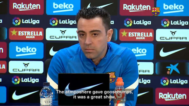 Xavi delighted with FC Barcelona Women's atmosphere