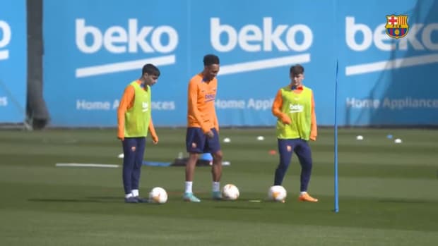 FC Barcelona's last training ahead of crucial game vs Seville