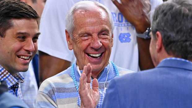 Apr 2, 2022; New Orleans, LA, USA; Former North Carolina Tar Heels head coach Roy Williams smiles before the game against the Duke Blue Devils during the 2022 NCAA men’s basketball tournament Final Four semifinals at Caesars Superdome.