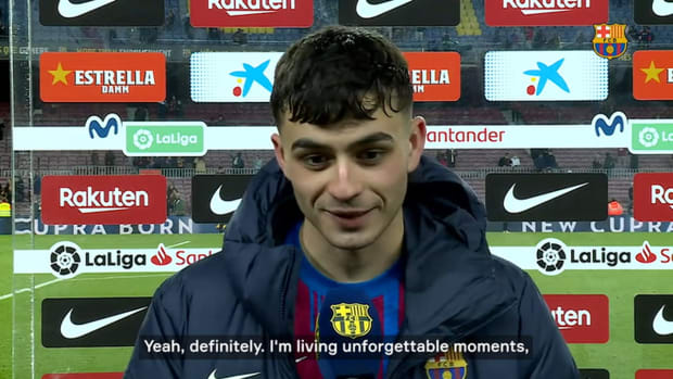 Pedri on reaching the second place after his winner vs Seville