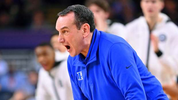 Duke Blue Devils head coach Mike Krzyzewski