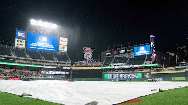 Target Field rain