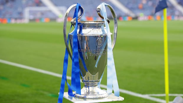 The UEFA Champions League trophy before last year’s final