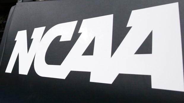 General view of a NCAA logo