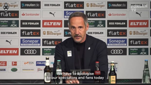 Hütter: 'We have to apologise to the fans'