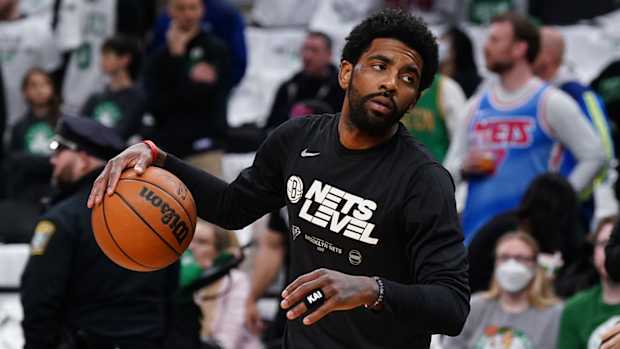 Kyring Irving before playing the Celtics.